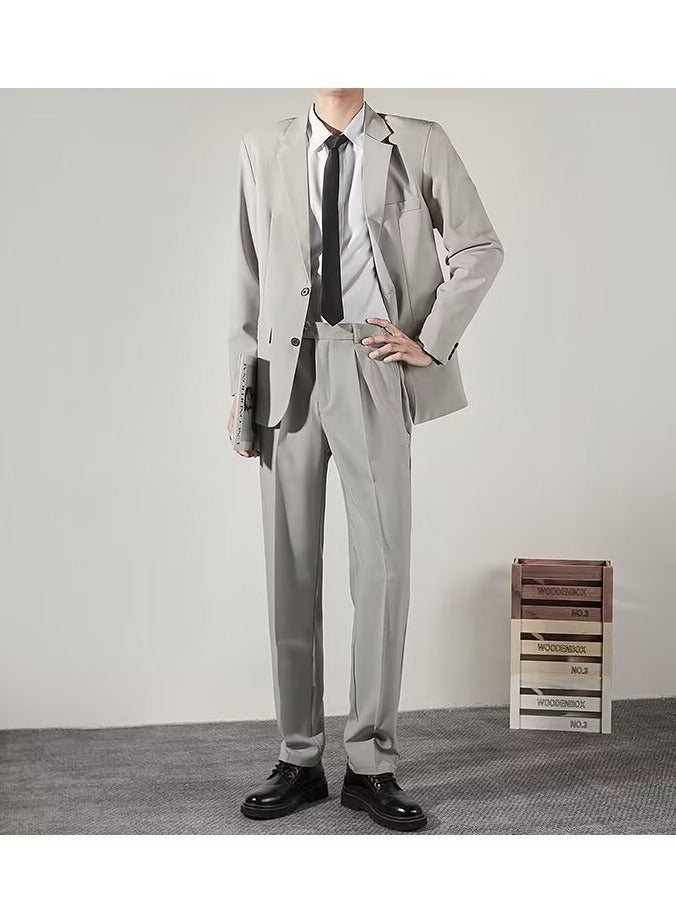 KUYING New Casual Slim Fit Suit Two-Piece Set  - Image 1