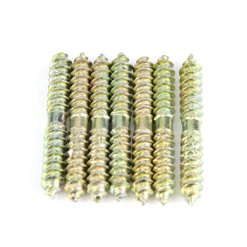 klarako Iron Self Tapping Screws Bolts, 20pcs Galvanized Coating Double Head Pointed Tail Self Drilling Screws for DIY Outdoor Shades, Securing Cables Wires - Image 1