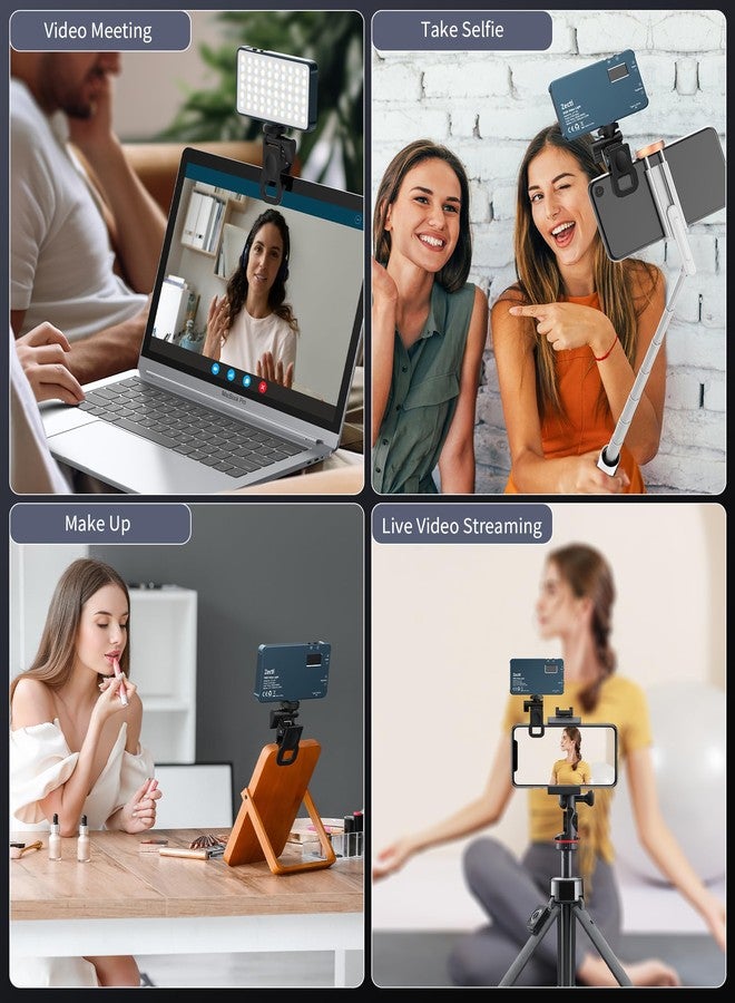 Zecti Selfie Light, 96 LED Phone Light with Metal Hotshoe & Clip, 1500mAh Rechargeable 360° Full Color 21 Scenes RGB Video Light for Phones, iPhone, Laptops, Cameras, Selfie, Video Conference, TikTok - Image 5