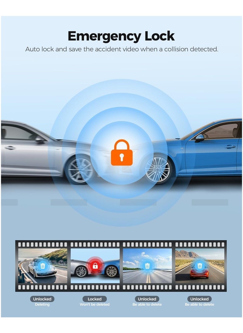 أزدوم - كاميرا داش كام AZDOME M330 WiFi، كاميرا أمامية FHD 1080P للسيارات، شاشة 0.96 بوصة مع تحكم صوتي، كاميرا سيارة مزودة بتقنية WDR للرؤية الليلية، وضع وقوف السيارات على مدار 24 ساعة، مستشعر G وتسجيل دائري، تدعم بطاقة ذاكرة تصل إلى 128GB. - Image 1