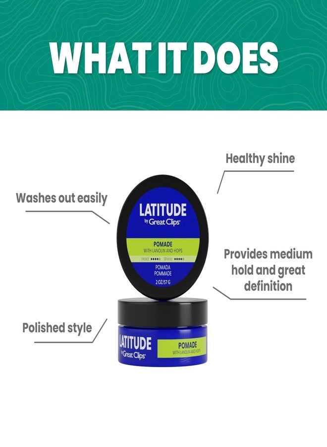 GREAT CLIPS LATITUDE Pomade | Hair Gel for Men | High Hold + High Shine | 2oz - Image 3