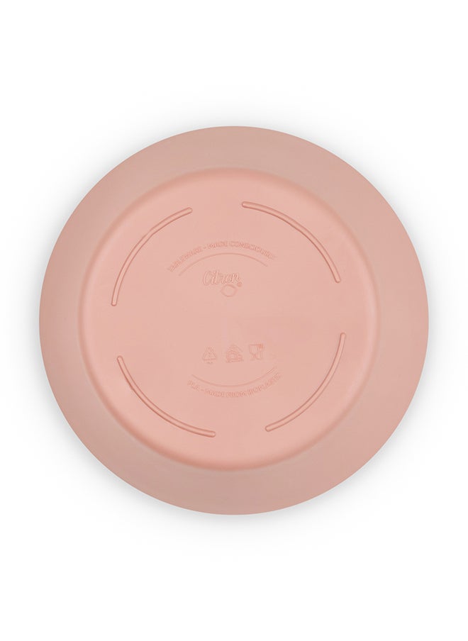 Citron - طقم أوعية أطفال PLA مكون من 4 قطع، وردي وكريمي - Image 1