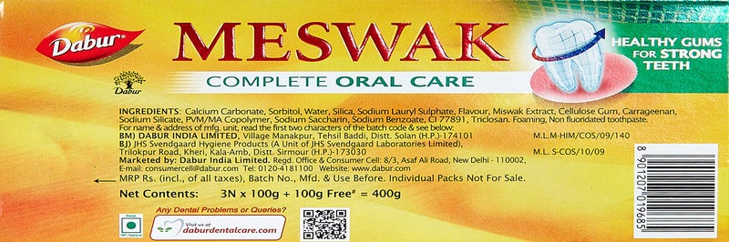 Dabur Meswak - 400 g (Buy 3 Get 1 Free) - Image 2