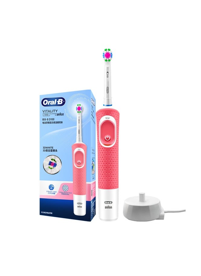 Oral-B Electric Rechargeable Toothbrush With Travel Case D100 Pink 