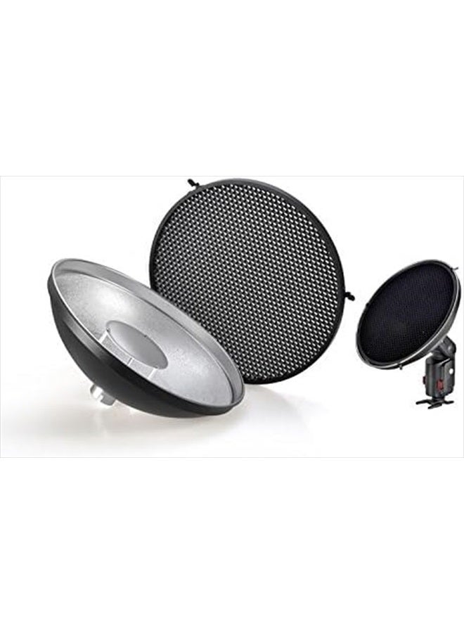 Godox Godox AD-S3 Beauty Dish Reflector with Honeycomb Cover for Godox AD200PRO AD200 Pocket Flash Godox AD180 AD360 AD360II Flash Speedlite - Including Cleaning Kit - Image 5