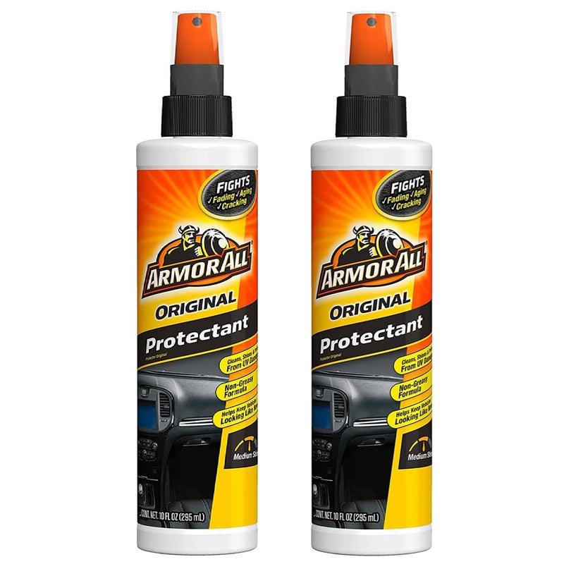 Armor All Interior Car Cleaner Spray Bottle, Protectant Cleaning for Cars, Truck, Motorcycle, Pump Sprayer, 10 Fl Oz (2 Packs)