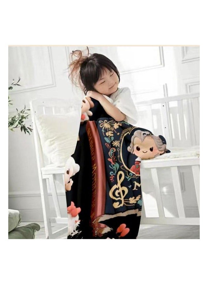 general Flannel thin blanket (warm and comfortable, suitable for sleep, gaming, dust removal and sandproof) 150cm*200cm - 1178 - Image 1