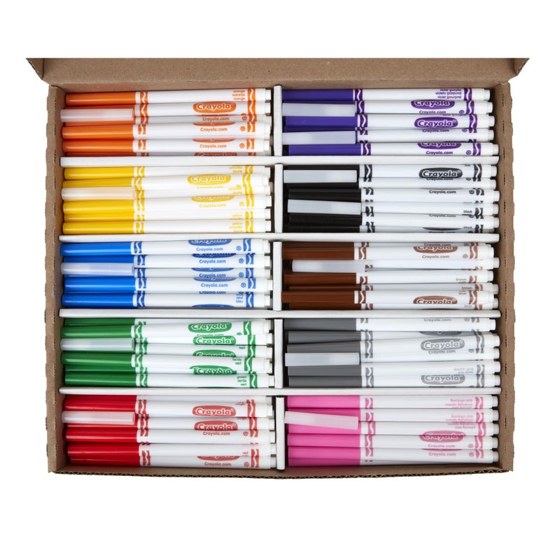 Crayola Fine Line Markers Classpack (200ct), Markers for Kids, Teacher Classroom Must Have, Back to School, Bulk Markers For School - Image 3