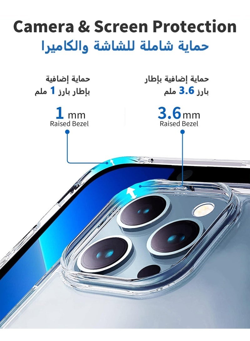 زَافِرَة جراب ايفون 13 برو ماكس - واقي شفاف، مضاد للاصفرار، رفيع وخفيف مع قبضة متميزة (6.7 بوصة) - Image 5