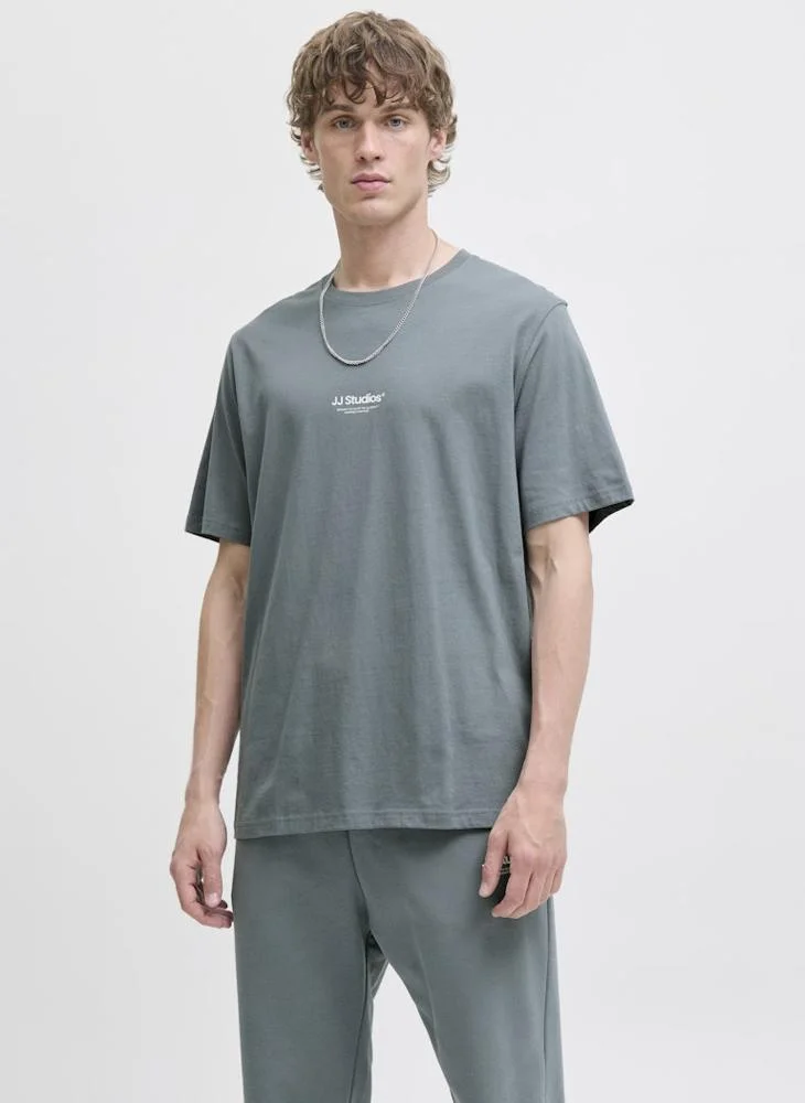 جاك & جونز Jjesoho Logo Crew Neck T-Shirt
