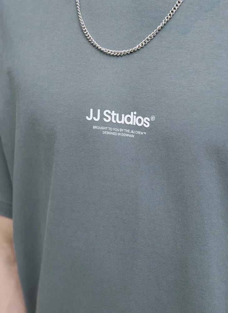 JACK & JONES  Studio Crew Neck Regular Fit T-Shirt for Men | Best Price UAE