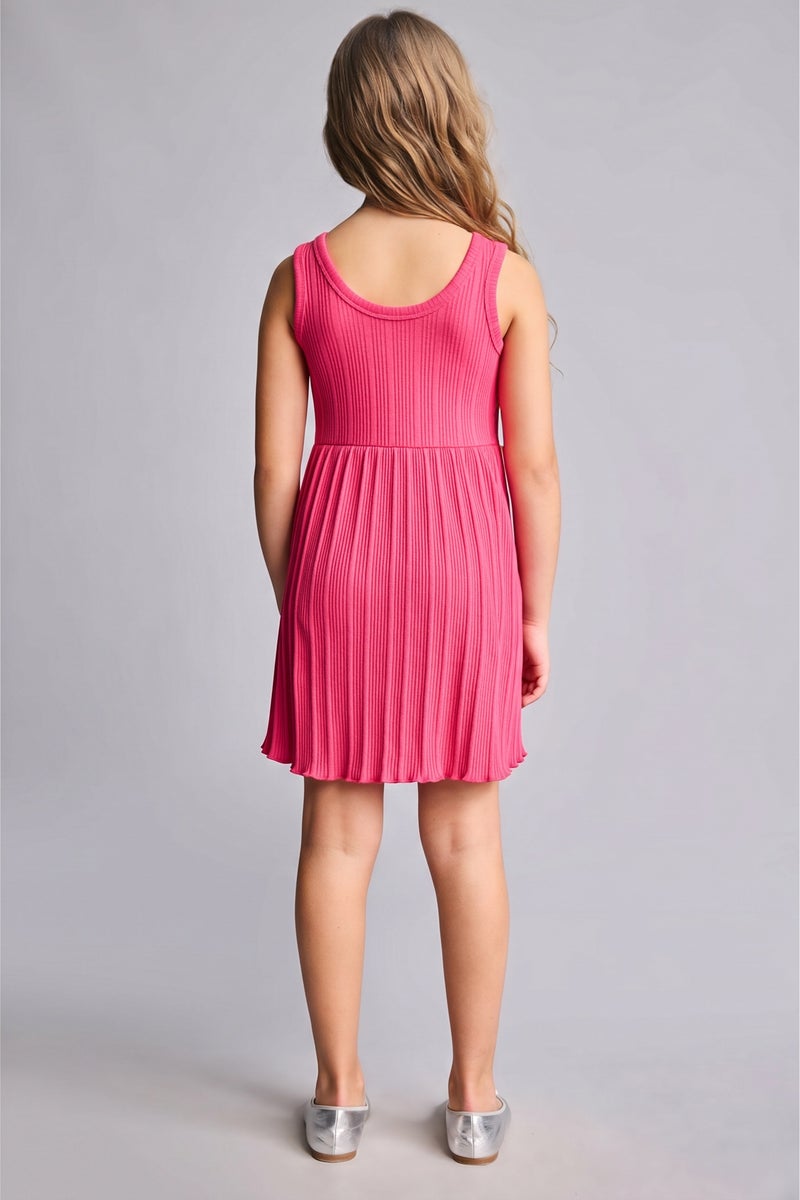 DeFacto Pink Girl Girl Sleeveless Dress Casual - Image 5