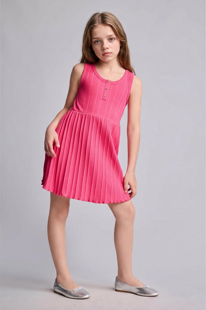 DeFacto Pink Girl Girl Sleeveless Dress Casual - Image 2