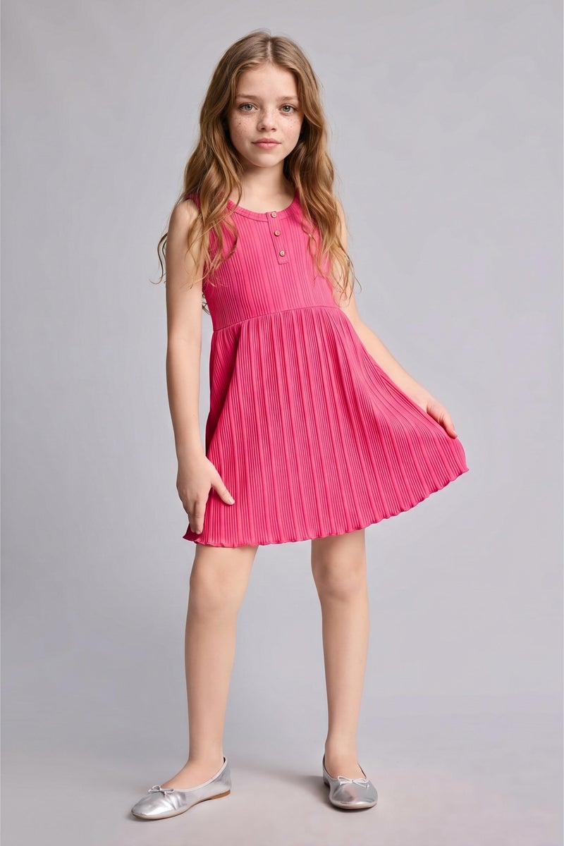 DeFacto Pink Girl Girl Sleeveless Dress Casual - Image 1