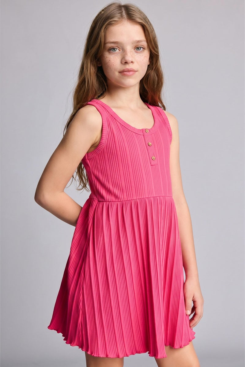 DeFacto Pink Girl Girl Sleeveless Dress Casual - Image 3