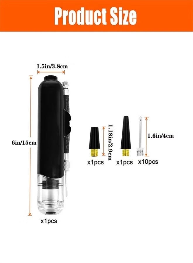 LUBUFAN Portable Bicycle and Soccer air Pumps, Handheld Basketball Pumps with Needles, Beach Sports Ball Pumps, Inflatable Equipment with 2 Nozzles and 10 Needles Sports Ball air Pump - Image 2