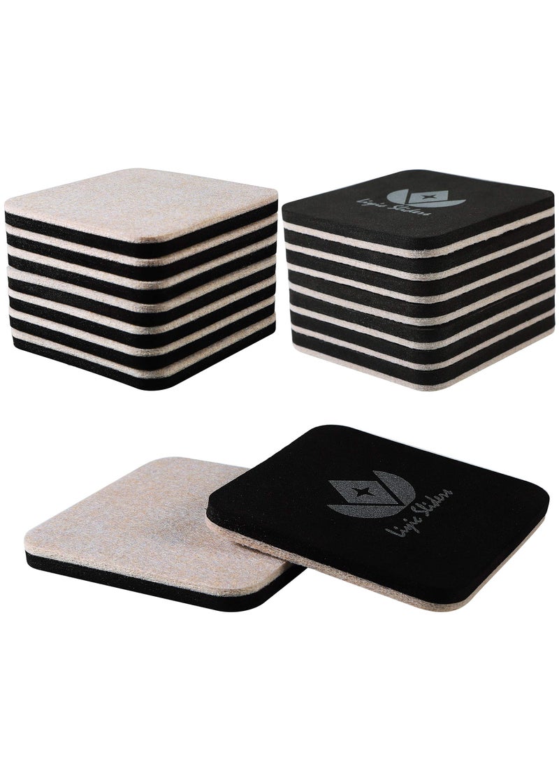 Liyic Liyic 4in Square Felt Sliders for Hard Surfaces  Heavy Duty Reusable Hardwood Floor Sliders  Furniture Movers 