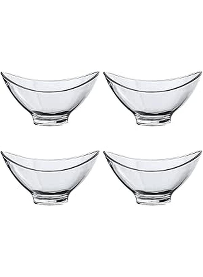 4Pcs Acrylic Salad Bowls 17.5cm Food Serving Dessert Snack Creative Storage Bowls - Image 1