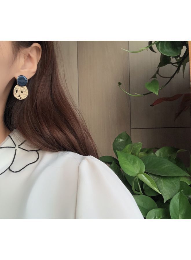 NIBEMINENT 925 Sterling Silver Disc Design Earrings  - Image 2