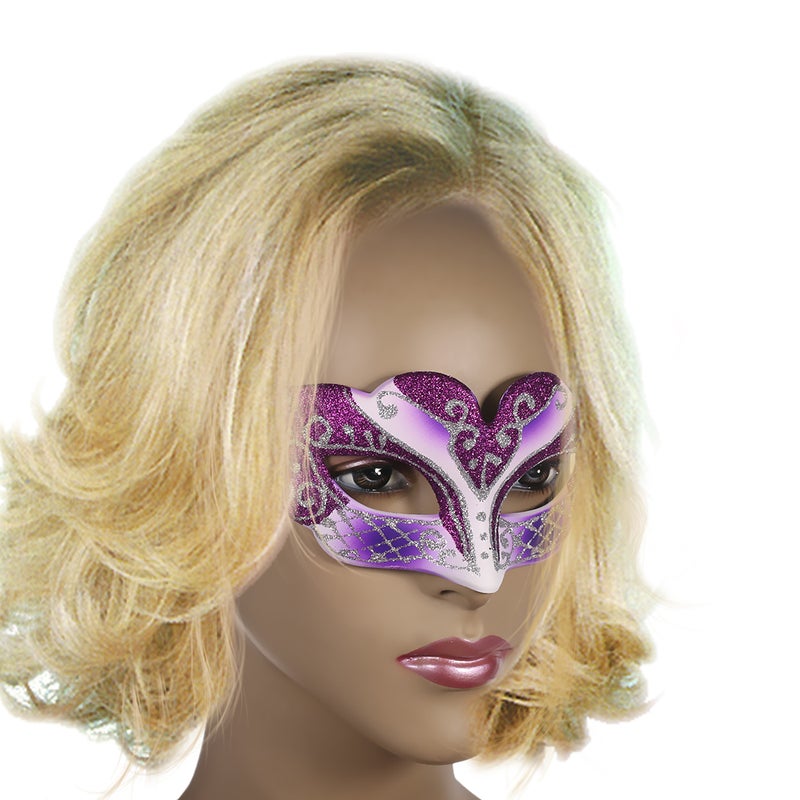 Sexy Plastic Phantom Half Mask Halloween Masquerade Ball Mask with Glitter Decoration - Image 5