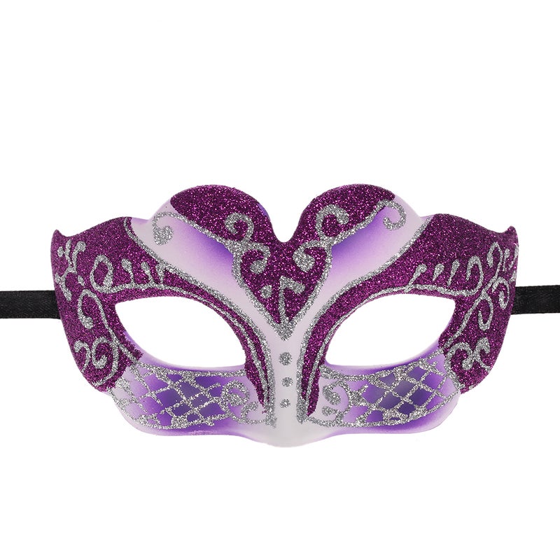 Sexy Plastic Phantom Half Mask Halloween Masquerade Ball Mask with Glitter Decoration - Image 4