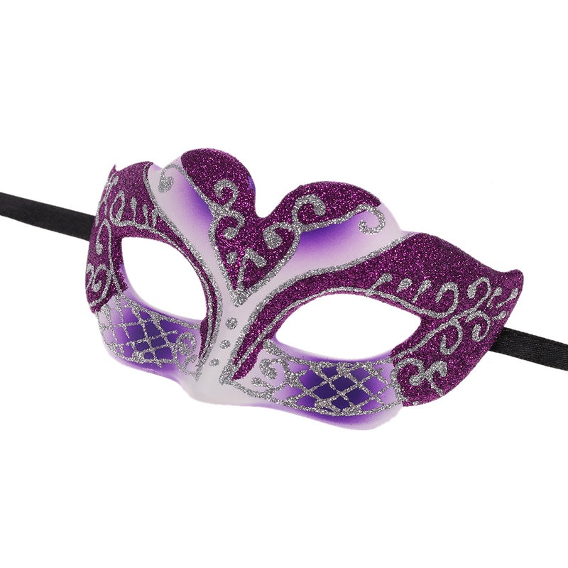 Sexy Plastic Phantom Half Mask Halloween Masquerade Ball Mask with Glitter Decoration - Image 3