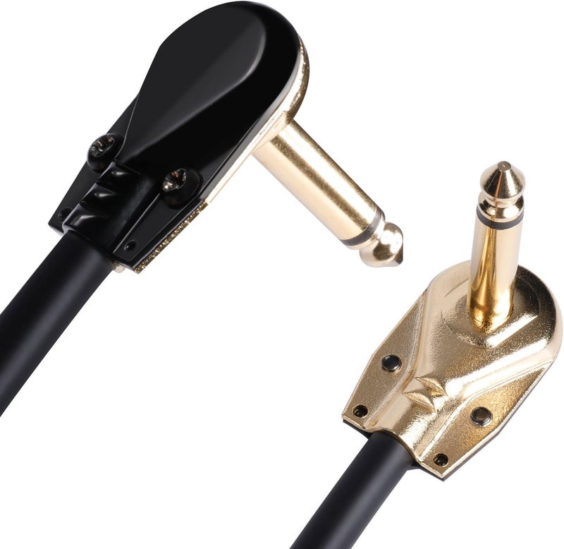 Donner Guitar Patch Cables Right Angle 6 Inch 1/4 Instrument Cables for Effect Pedals 6 Pack - Image 2