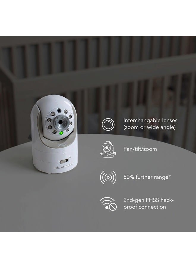 Infant Optics مراقب الأطفال الفيديو DXR-8 PRO، دقة 720P HD، شاشة 5"، تقنية تقليل الضوضاء النشطة A.N.R.، بدون واي فاي، دوران وزوم، وعدسات قابلة للتبديل - Image 3