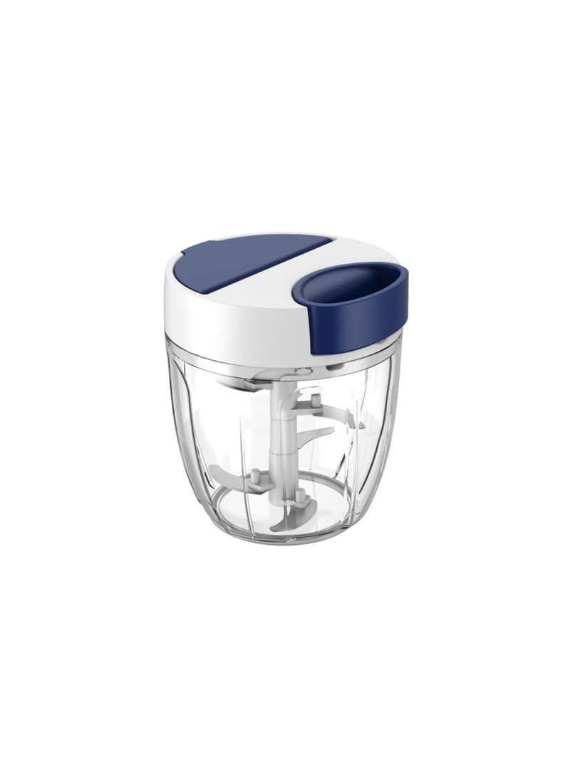 DANUBE HOME مفرمة ابتسامة الأم – مفرمة طعام يدوية قوية لقطع الخضار والفواكه والأعشاب بسرعة وسهولة، أداة مطبخ مدمجة، سهلة التنظيف، مثالية للطهي المنزلي 900 مل، D12.5Xh14.5Cm