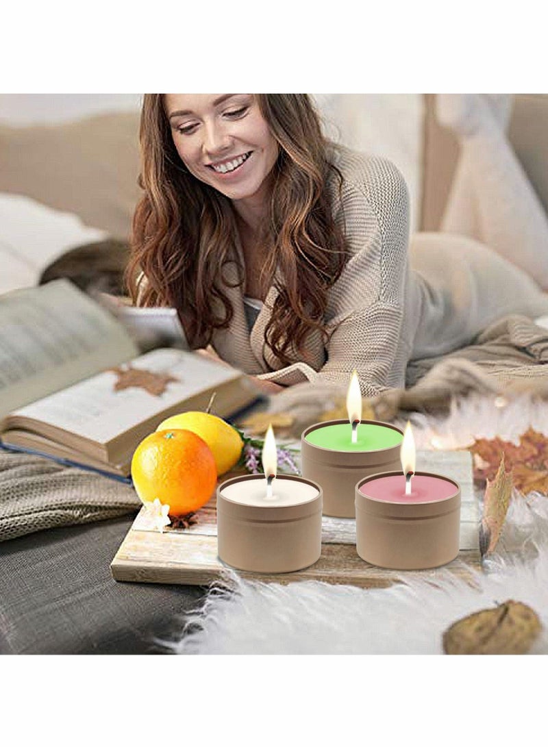 Excefore Candle Tins Metal Tins, 12 Pcs 4 oz Metal Tins Candle Jars Candle Containers Candle Tins Empty Candle Jars for Making Candles, Arts & Crafts, Dry Storage, Party Favors and More (Rose Gold) - Image 2