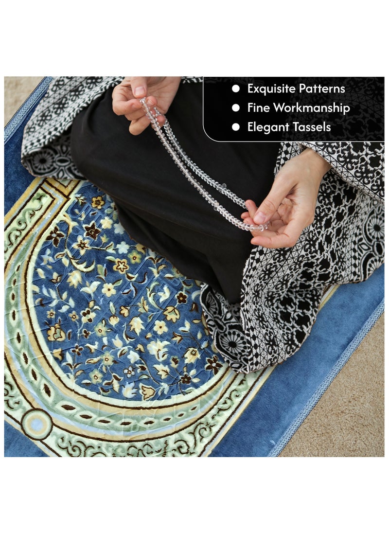 Royal King - Royal King Musallah Prayer Rug (120 x 80cm)  Large Thin Lightweight Muslim Prayer Mat Portable Prayer Mat For Men & Woman - Image 1