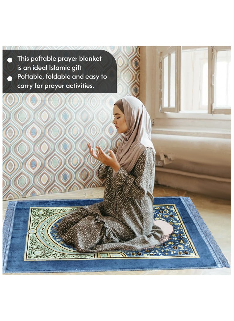 Royal King - Royal King Musallah Prayer Rug (120 x 80cm)  Large Thin Lightweight Muslim Prayer Mat Portable Prayer Mat For Men & Woman - Image 1