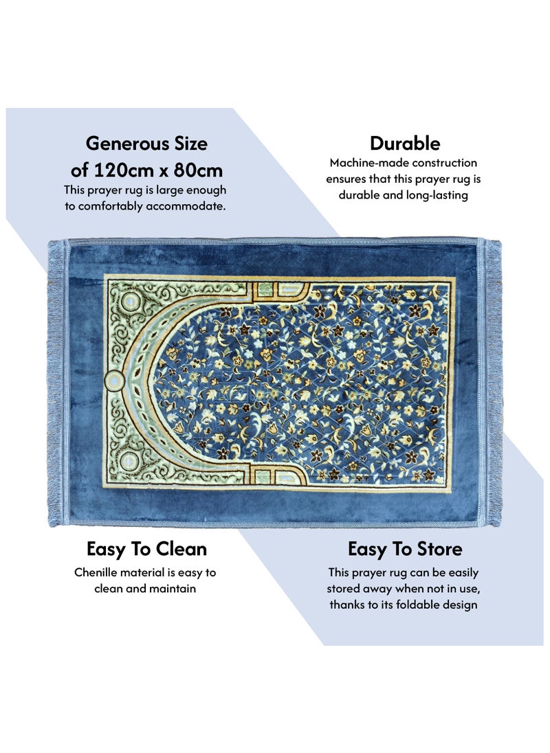Royal King - Royal King Musallah Prayer Rug (120 x 80cm)  Large Thin Lightweight Muslim Prayer Mat Portable Prayer Mat For Men & Woman - Image 1