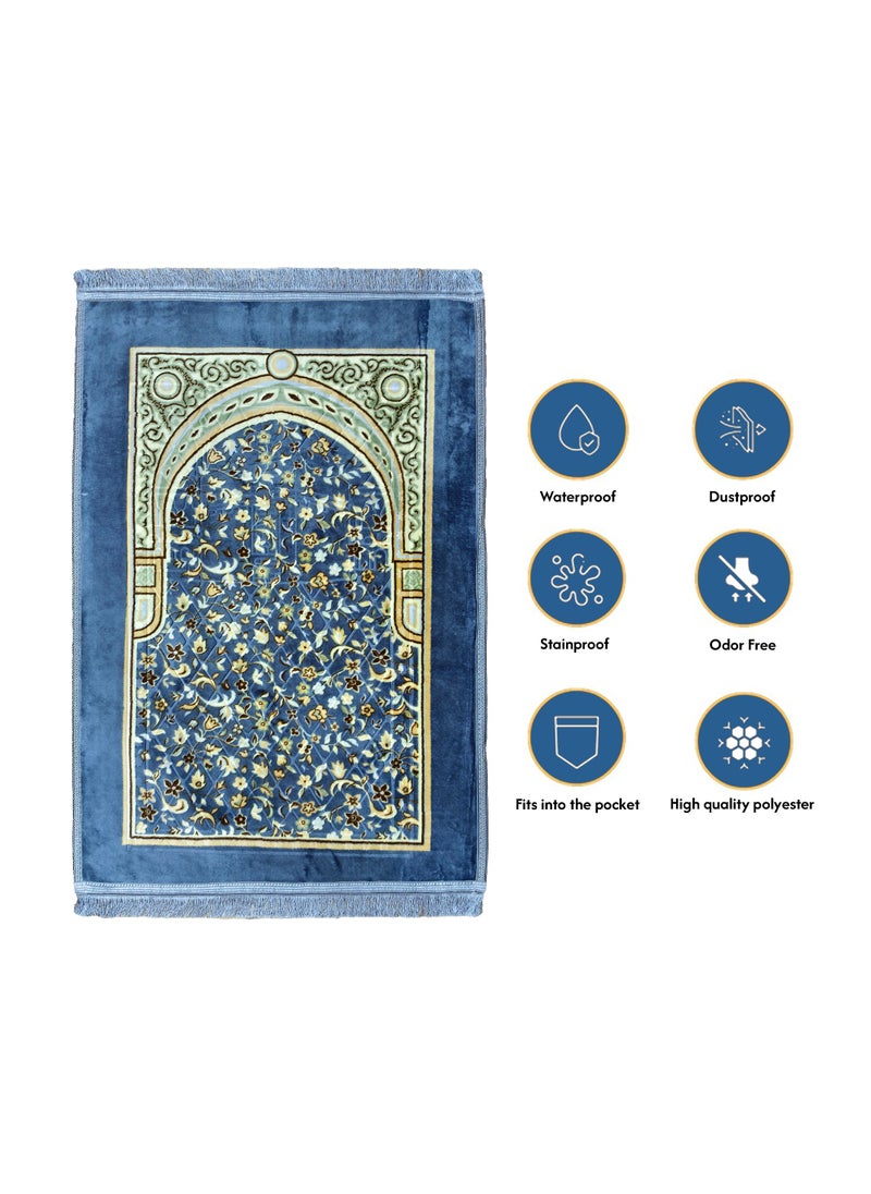 Royal King - Royal King Musallah Prayer Rug (120 x 80cm)  Large Thin Lightweight Muslim Prayer Mat Portable Prayer Mat For Men & Woman - Image 1