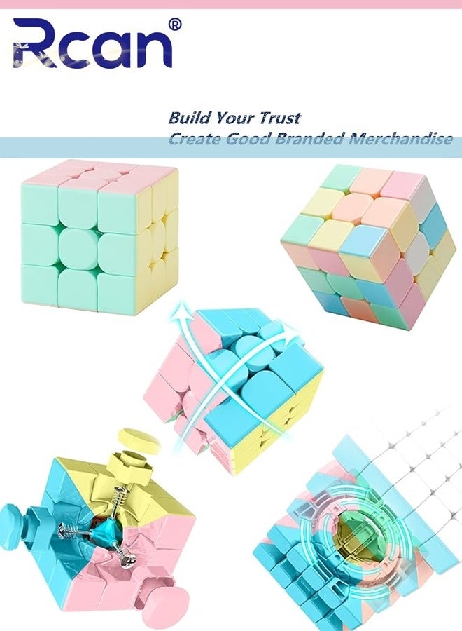 Rcan Speed Cube Set 5 Pack, Pyramid Puzzle Cube, Rubik's Cube Game Twisted Puzzle Toy Educational Puzzle Cube Puzzles for Adult Kids Gift - Image 4