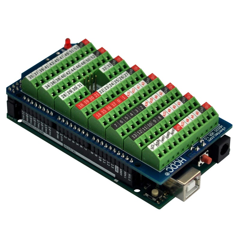 HCDC Screw Terminal Block Breakout Shield Module for Arduino MEGA-2560 R3 - Image 1