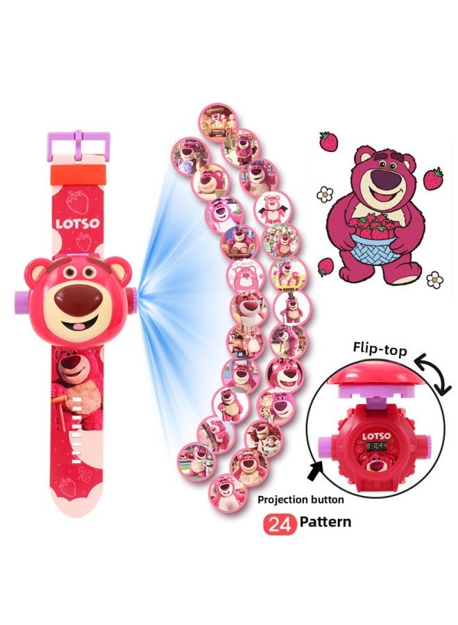 Loquat 24 Projection Flip Children's Watches Toys And Retail-Color: Pumpkin - Image 5