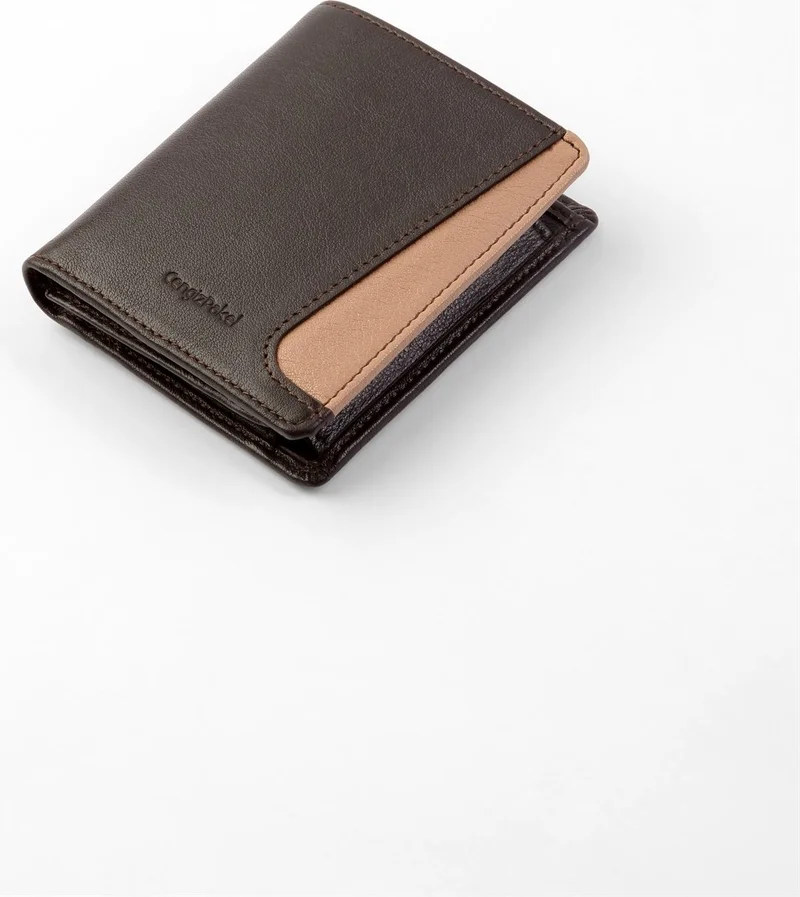 جنكيز باكيل Cengizpakel Genuine Leather Men's Wallet 13681-BROWN-EARTH