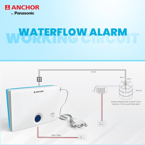 Anchor by Panasonic Water Tank Overflow Alarm Bell, Human Voice with Buzzer Water Tank Alarm Bell (White, 38908N) - Image 2