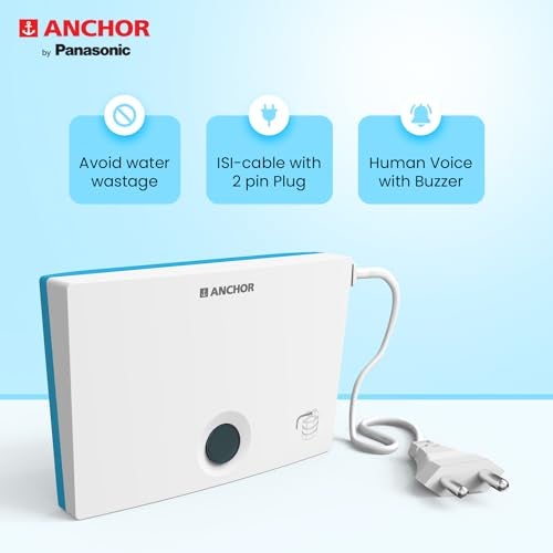 Anchor by Panasonic Water Tank Overflow Alarm Bell, Human Voice with Buzzer Water Tank Alarm Bell (White, 38908N) - Image 4