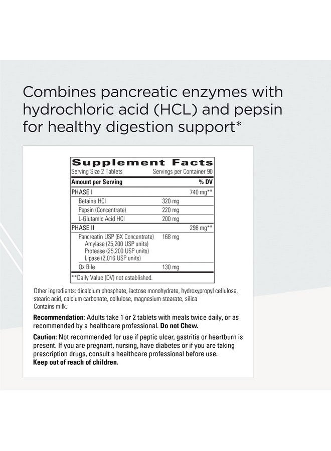 Integrative Therapeutics Panplex 2Phase Stomach And Intestinal Tract Support Supplement With Digestive Enzymes With Pepsin And Betaine Hcl* 180 Tablets - Image 2