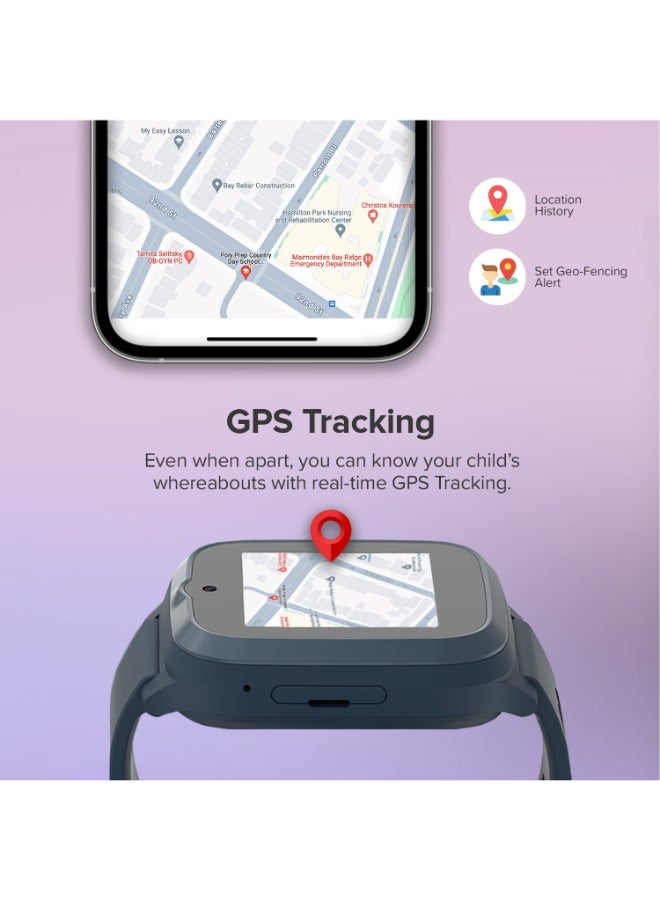 الخاص بي أولا ساعة ذكية للأطفال فون إس  بشريحة اتصال وشاشة . بوصة  ومكالمات فيديو ورسائل وتتبع جي بي إس لحظي وزر طوارئ وتنبيهات أمان ووضع مدرسي وتعمل في  دولة للأعمار من - - مزيج الحلوى - Image 3