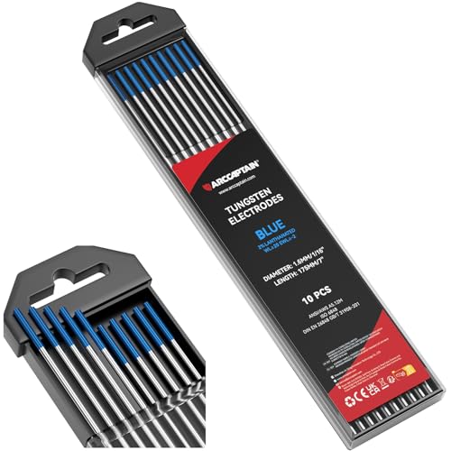 ARCCAPTAIN TIG Welding Tungsten Electrode Blue 2% Lanthanated 10-Pack 1/16" x 7" (WL20/EWLa-2) - Image 1