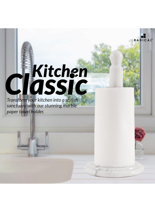 Radicaln Marble Paper Towel Holder 12.5" Inches White Handmade Decorative Home & Bathroom Décor, Ideal Stand for Paper Towels, Napkins, Toilet Paper, Kitchen Storage & Organization Essential - Image 5