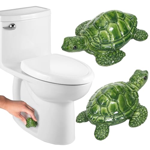 YLOVAN Toilet Bolt Covers Decorative Turtle Toilet Screw Cover Caps, Toilet Knob Covers for Bottom of Toilet Sea Turtle Bathroom Decor, Toilet Bolt Caps or Bottom of Toilet Turtle Decor, Easy To Install 2pcs - Image 1
