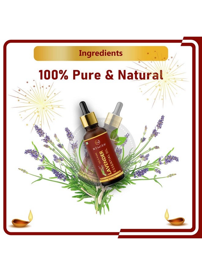 Newish Newish Essential Oil 100% Pure, Undiluted, Natural & Organic for Skin, Hair, Pimples, Acne, T Zone & Underarm - High Potency Premium Essential Oil (Lavender, 30 ml (Pack of 1)) - Image 3