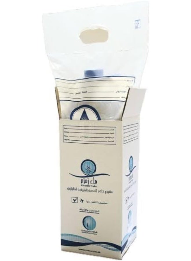 ماء زمزم مياه زمزم الأصلية – عبوة كرتون 5 لتر معتمدة للطيران – بباركود وملصق أصلي – بطانة داخلية آمنة للتخزين – من Identity Store - Image 3