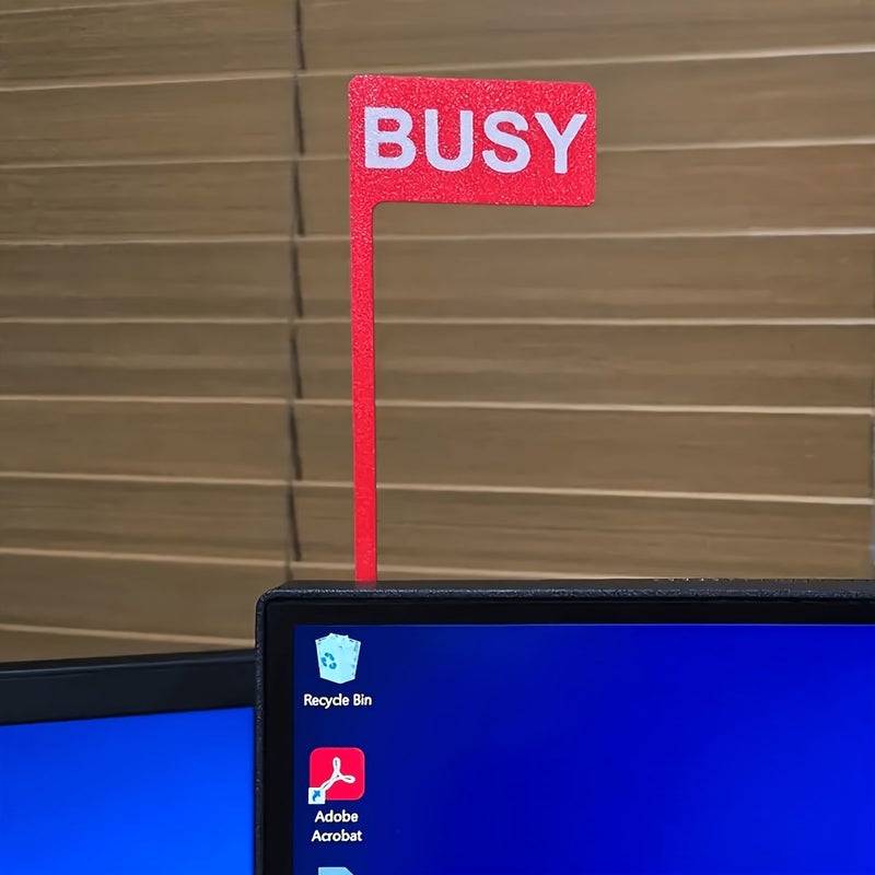 Meet Model Busy Sign Monitor Flag Fun Office Desk Gift For Home Office - Image 1