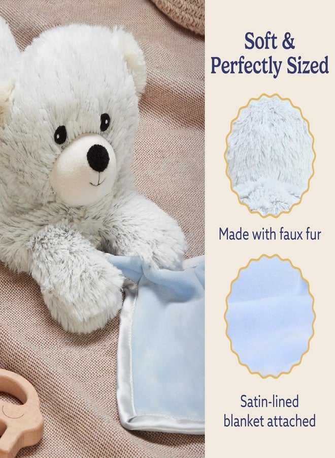 warmies Stuffed Animal Security Blankets for Babies, Brown Bear - Microwavable & Weighted Stuffed Animal Blanket for Baby Boys & Girls - Cute Soft Plush Toys with Child Safe Design for All Ages - Image 3
