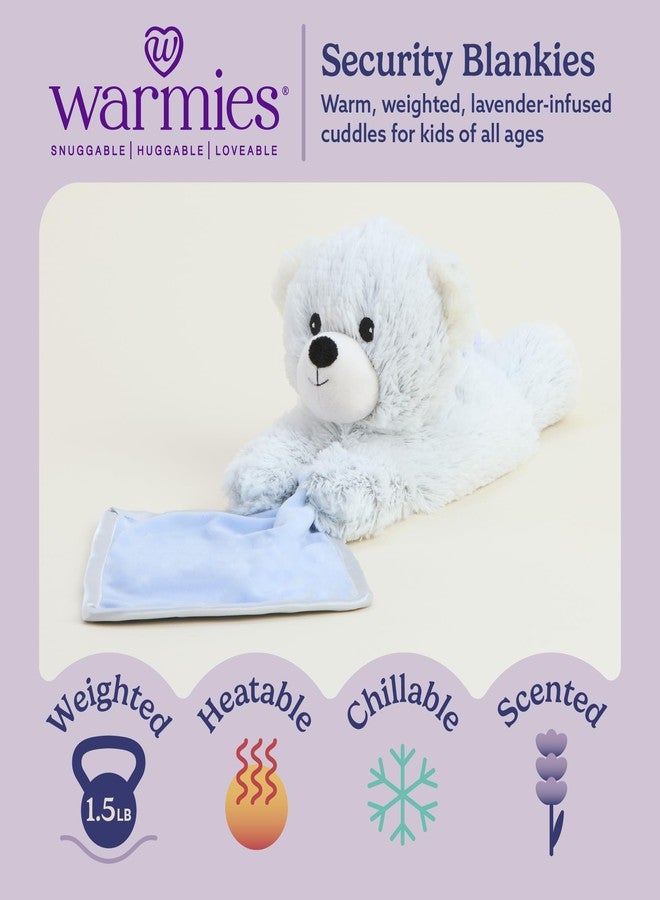 warmies Stuffed Animal Security Blankets for Babies, Brown Bear - Microwavable & Weighted Stuffed Animal Blanket for Baby Boys & Girls - Cute Soft Plush Toys with Child Safe Design for All Ages - Image 2